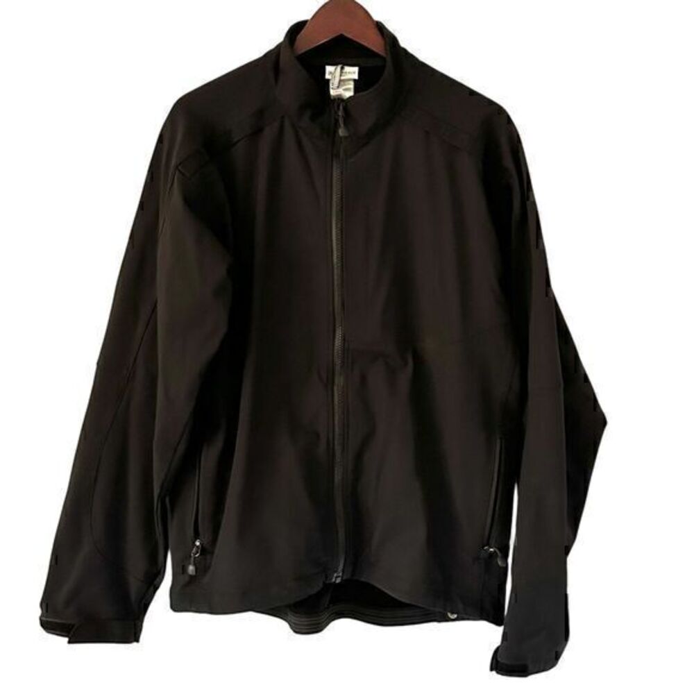 Horace Small Men's APX Black Nylon Soft Shell Fleece Lined Zip Up Jacket‎ Size L